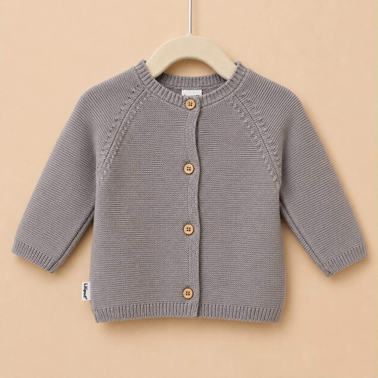 2-delig gebreid setje - taupe/bruin