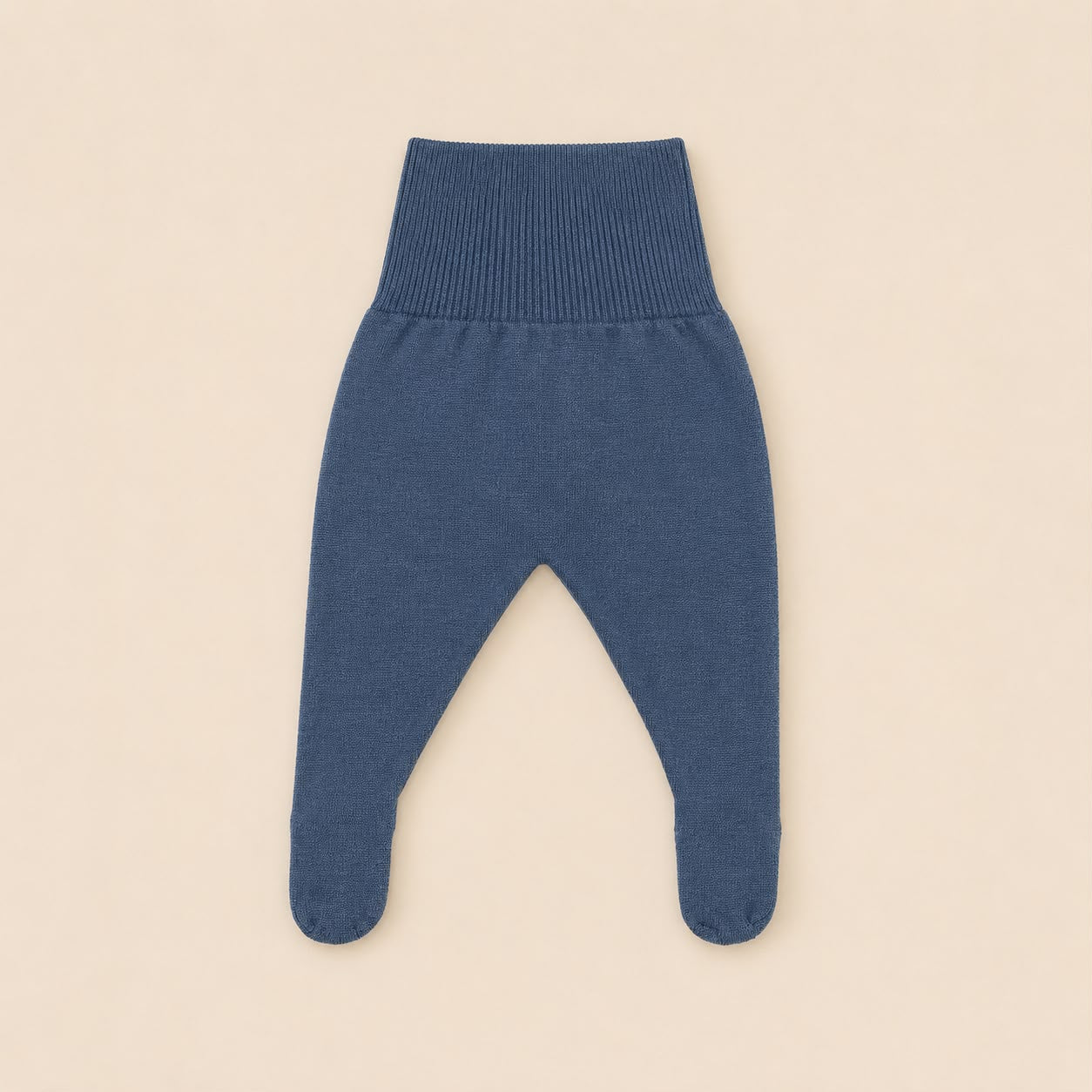 Blauw babybroekje met voetjes