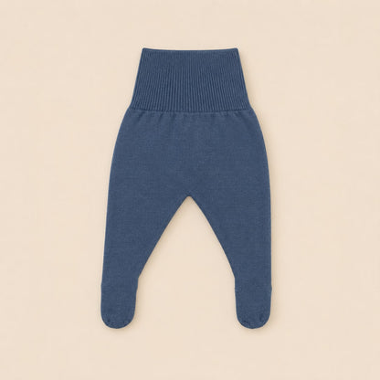 Blauw babybroekje met voetjes