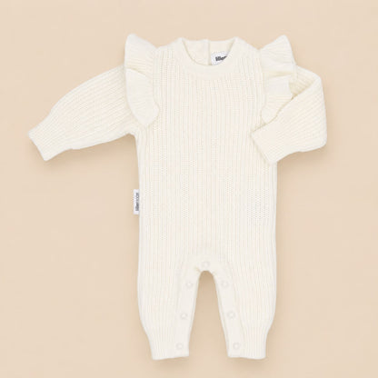 Schattig creme/wit boxpakje met ruffles voor meisjes 
