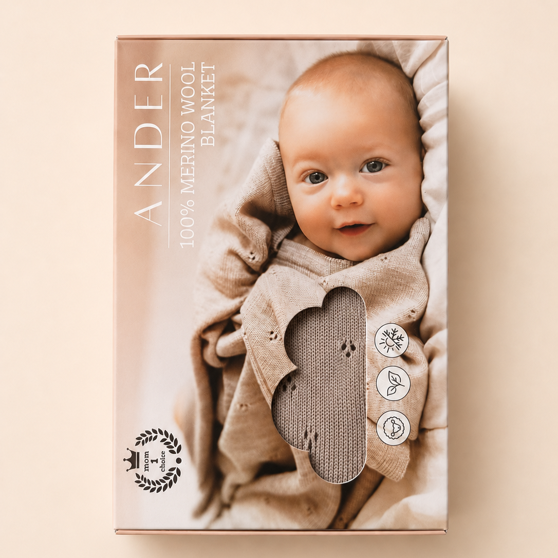 Merino Wollen Dekentje - Beige