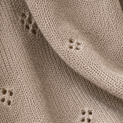 Merino Wollen Dekentje - Beige