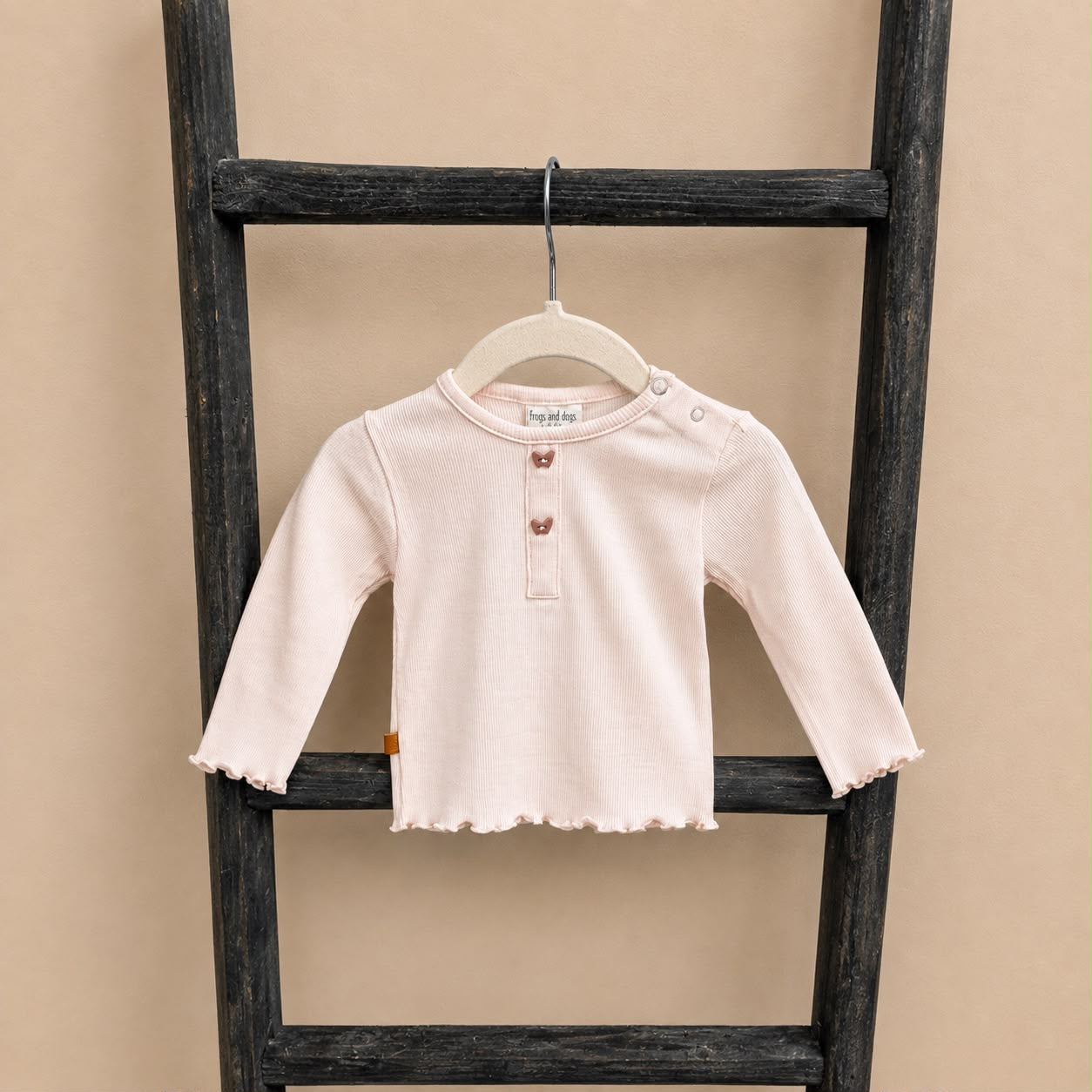 Frogs and dogs t-shirts lange mouw blush