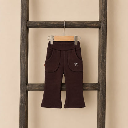 Frogs and dogs flaired broekje maten 62+68 chocolate