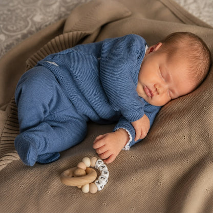 Baby in kledingset blauw van 100% katoen