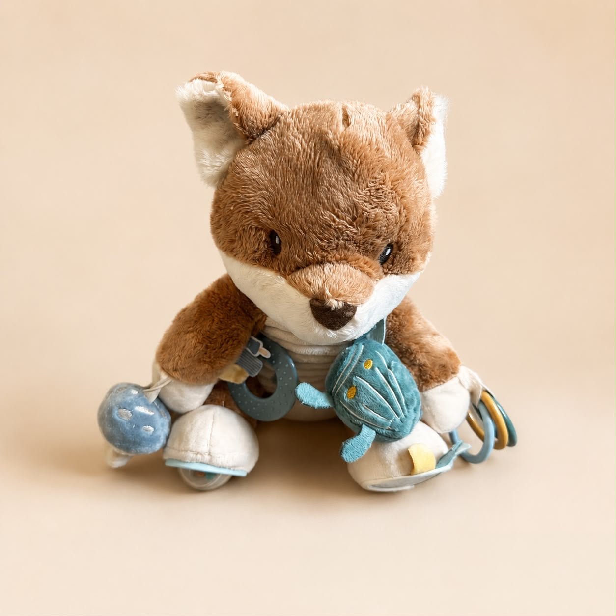 Little dutch activiteitenknuffel vos met bijtringen,rammelaar en spiegel