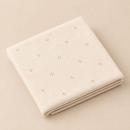 Merin wollen dekentje off white 75x100