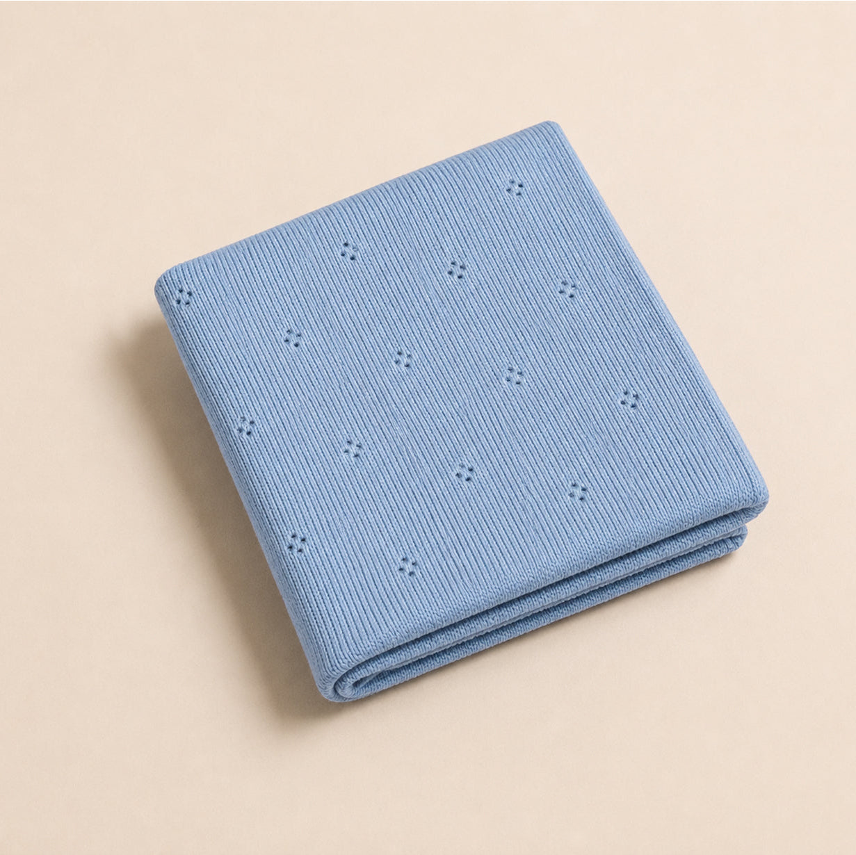 Merino Wollen Dekentje - Blauw